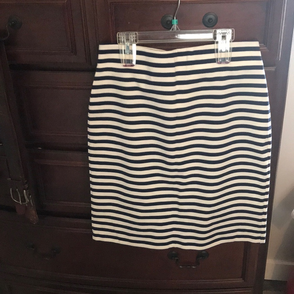 Navy and cream stripe skirt old navy